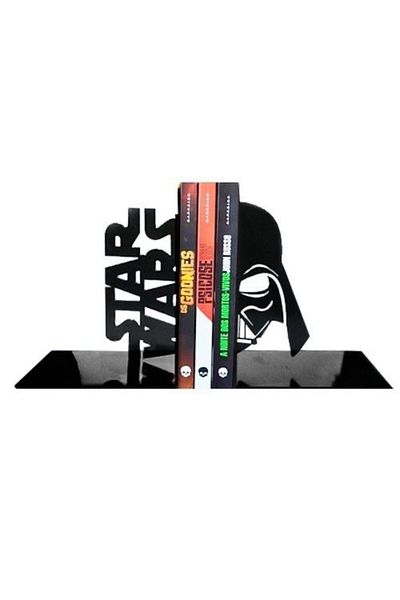 thorqtech حامل كتب معدني مزخرف لدعم منظم رف الكتب من Star Wars Silhouette