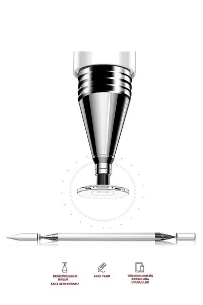 UnDePlus Touch Passive Stylus Pen Tablet Phone Computer Pen 2 In 1