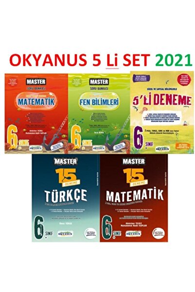 Okyanus Yayınları Okyanus Yay 6 Sınıf Mate Türkçe Fen Master Soru Deneme 5 Li...