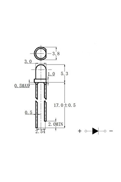 Genel Markalar Sarı Led  Uyumlu - 3mm - 10 Adet