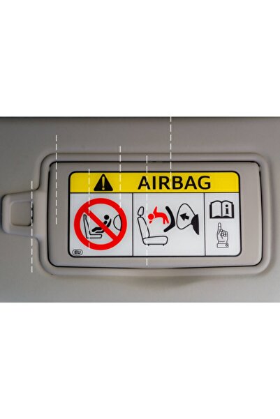 TSC ملصق Airbag مثبت على مرآة الشمس مقاس 12 سم، قطعتين