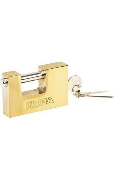 Kupa Yellow 90mm Sliding Shaft Padlock
