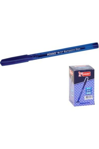 Mikro 1.0 Mm 50 Pieces Box Ballpoint Pen Blue Color