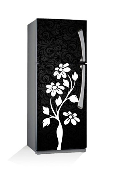 Ela reklam & Tabela Buzdolabı Beyaz Eşya Çiçek Deseni Sticker