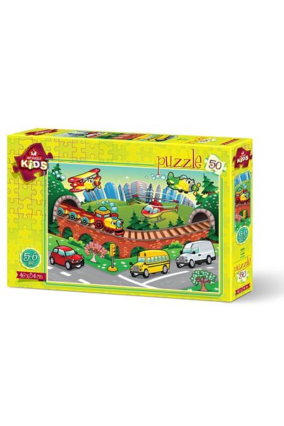 Art Puzzle 4504 Model 50 Piece Children's Traffic Puzzle - 48x34