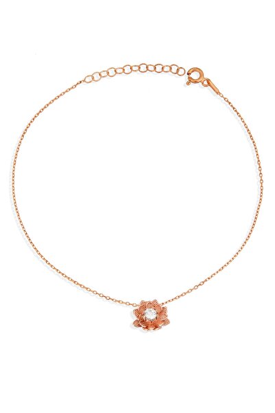 Argentum Concept Zirkon Taşlı 925 Ayar Gümüş Çiçek Halhal - H002001