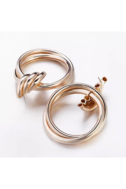 AstoriaSilver Women's Big Hoop Earrings Double Knot Design