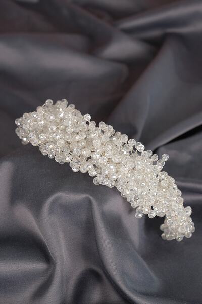 Limelia Accesoriu pentru păr cu coroană de mireasă cu mărgele de cristal Pollux