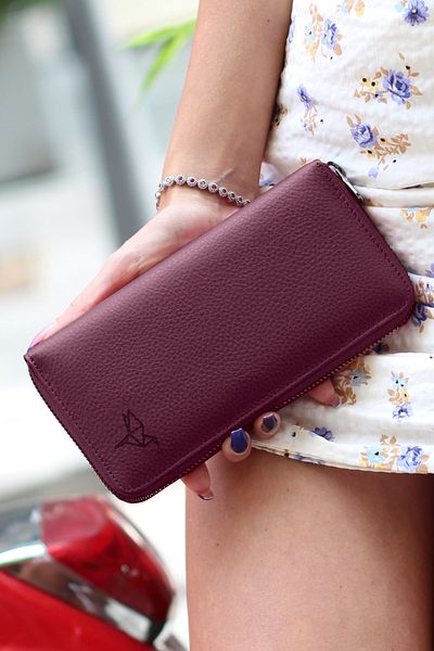 Garbalia Arthur Leather Claret Red Women's Wallet