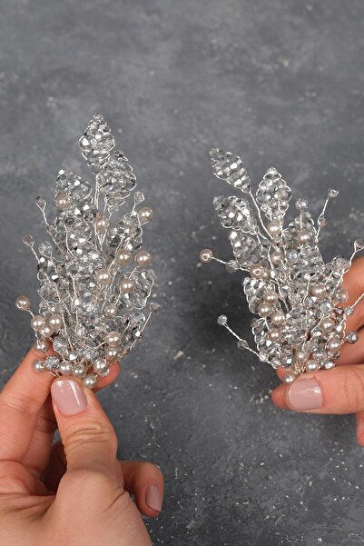 Limelia Accesoriu de mireasă agrafă de păr cu model de frunze