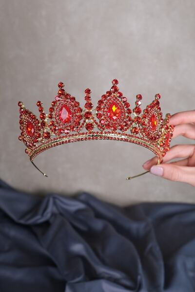 Limelia Coroana de mireasa cu henna din piatra de cristal Ahu Drop