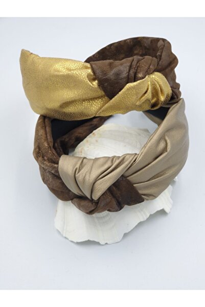 Melkady Aksesuar Melkady 388go - Model Trendy Coroană din piele înnodată vintage