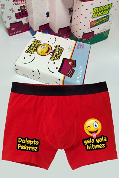 modacix Melasa Boxer Roșu în dulap cu cutie special concepută