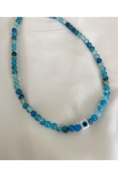 Atelier Çağla قلادة العقيق الأزرق