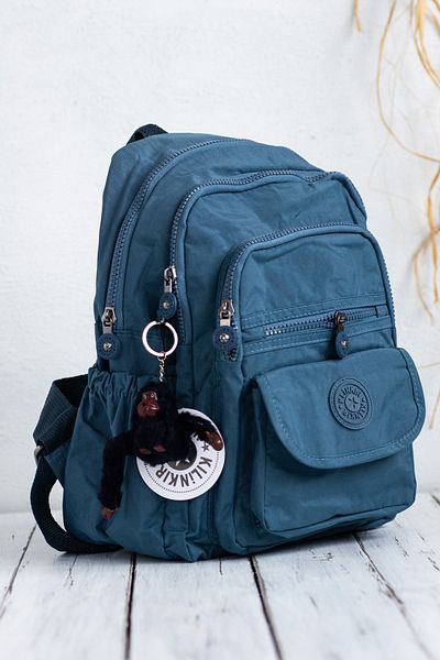 İMAKS Small Size Crinkle / Clinkir Waterproof Fabric Multi-Eye Daily Women's Backpack Indigo Blue 8317