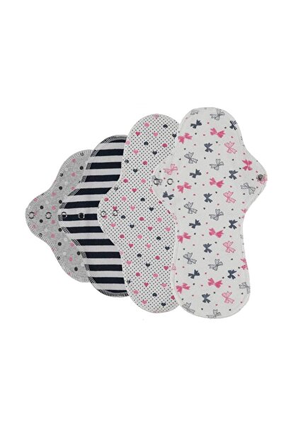 Genel Markalar Doğal Yıkanabilir Kadın Pedi 4'lü Krem [karışık]