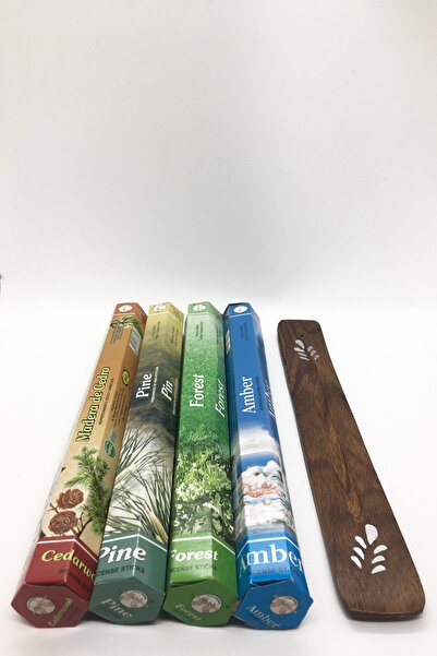 Vera Tütsü 4 Çeşit Sedir Ağacı, Çam, Orman, Amber Ve Tütsü Tutacağı
