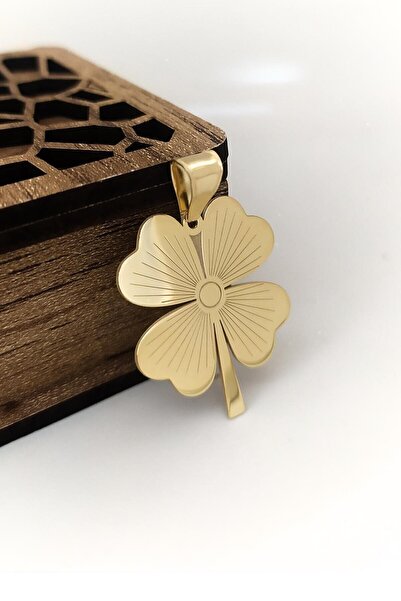 MARKET OF UNİVERSE 925 Gümüş Büyük Boy Yeni Yonca Kolye Ucu