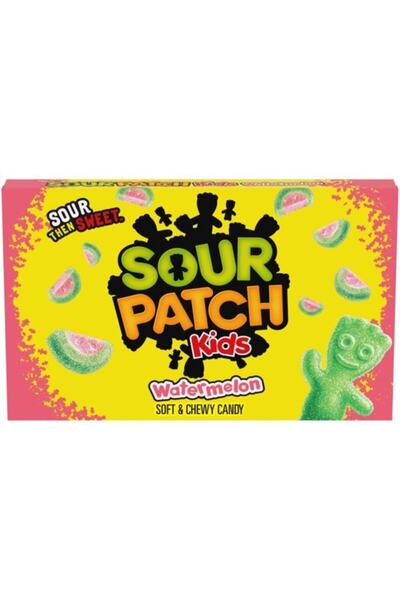 Sour & Sweet Sour Patch Kids Watermelon Soft & Chewy Candy, 3.5 Oz 99gr