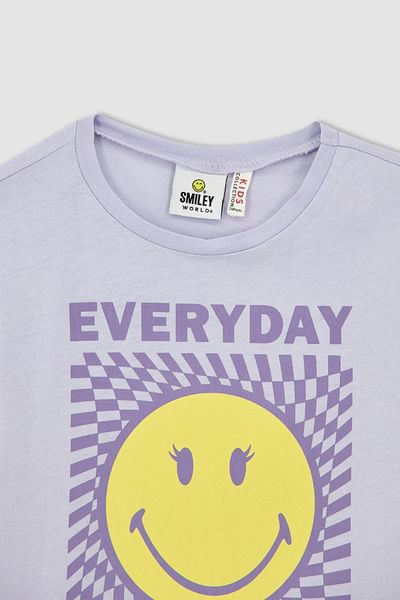 DeFacto Girl's Smileyworld Regular Fit Short Sleeve T-Shirt