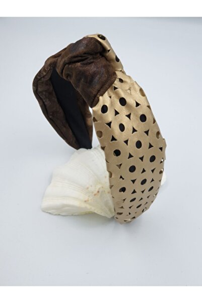 Melkady Aksesuar Melkady 387go - Model Trendy Coroană din piele înnodată vintage