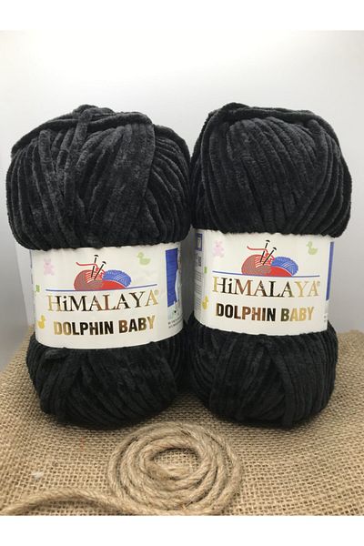 Himalaya Dolphin Baby Velvet Thread [2 Pieces] - 80311 Black - 100 Gr120 Mt