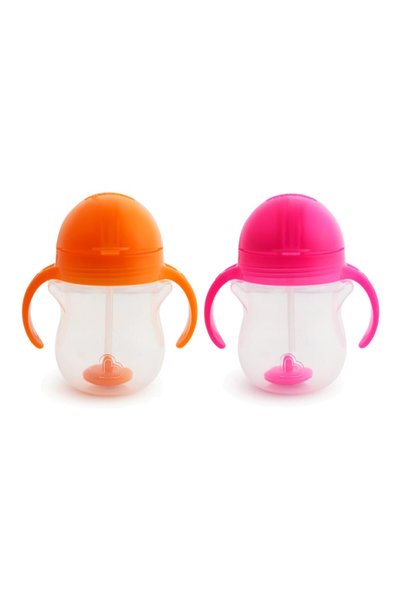 Munchkin Tıklama Kilitli Uçlu Alıştırma Bardağı, 6ay+, 207ml, Turuncu & Pembe...