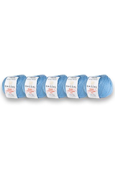 Gazzal Bumbac pentru bebeluși 25 Gr Amigurimi Punch Pachet de 5 fire de tricotat manual Desaryou (3423)