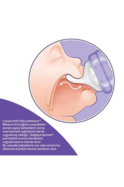 Lansinoh Natural Wave Bottle Nipple Medium Flow