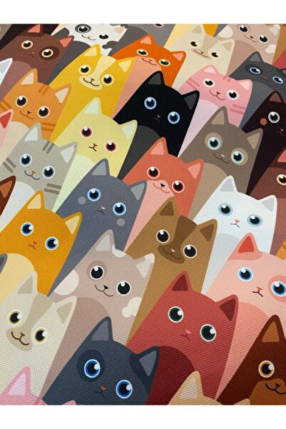 Favor Kedi Desenli Kumaş Fvr-1697