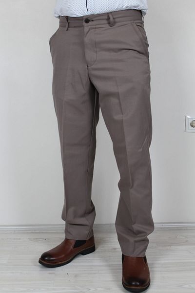 Bilgiçler Men's Milk Brown Linen Trousers