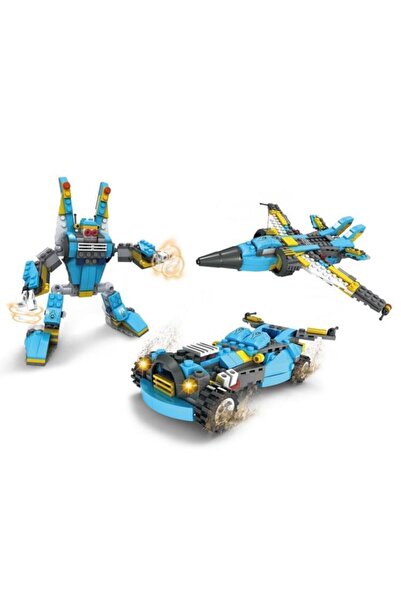 MEGA Ausini City Transformers Araba Uçak Robot 3lü Set 271 Parça 25619