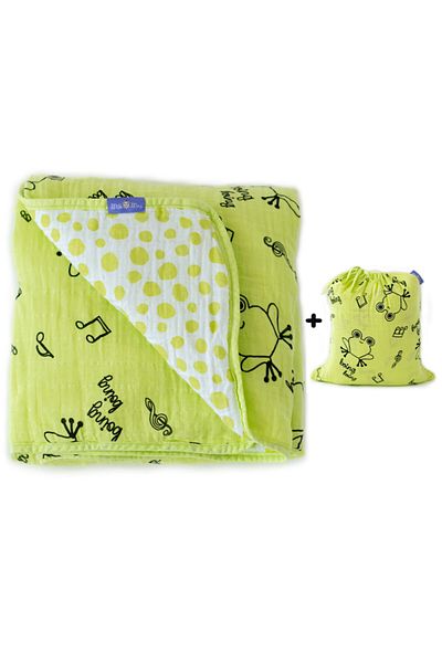 Milk & Moo Mit Fasern gefüllte Musselindecke – Spratfrosch