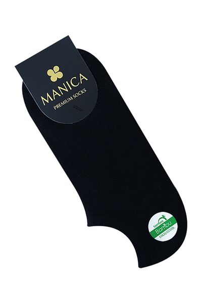 MANICA Дамски бамбукови чорапи за маратонки - черни