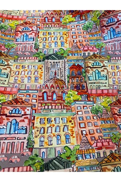 Favor Сухофарбова тканина з візерунком будинку Fvr-1966