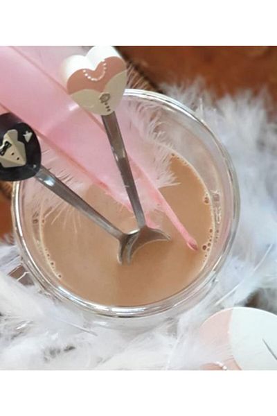 KANCAEV Dessert Spoon, Tea Spoon, Wedding Gift are sold as 2 pieces. (2X2:4 PIECES)