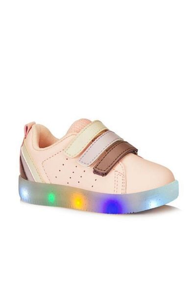 Vicco White Blue Pink Sneakers - Sun Booties Lighted Shoes