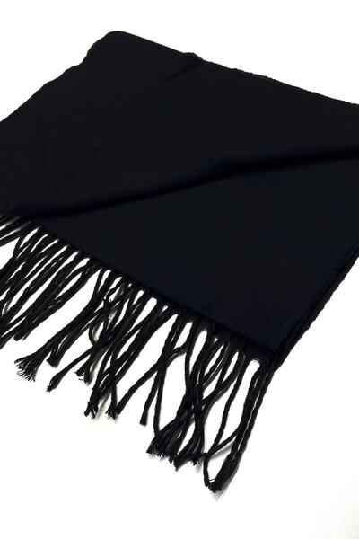 Kravatkolik Μαύρο ίσιο ανδρικό κασκόλ διπλής όψης K315