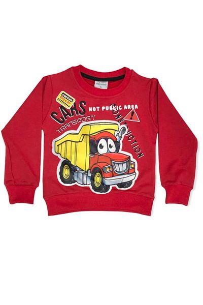 BY-GRİ Appliqued Lighted Baby Boy Sweatshirt