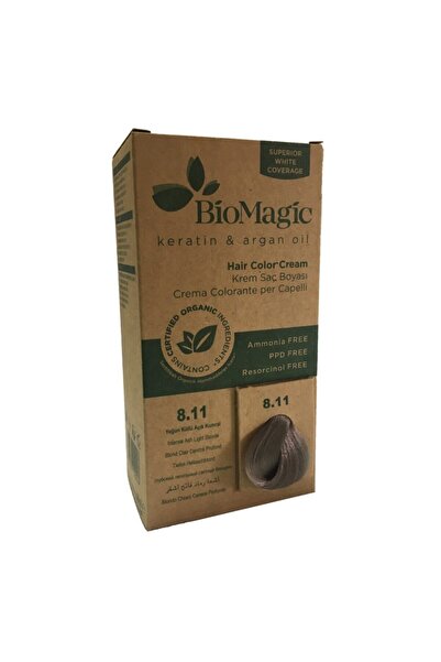 BIOMAGIC Saç Boyası Yoğun Küllü Açık Kumral No: 811