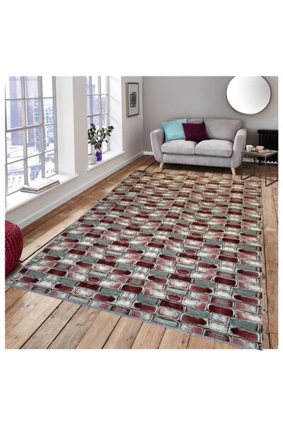 ÖZGÜN Red Savan 12m2 Brick Carpet Cover