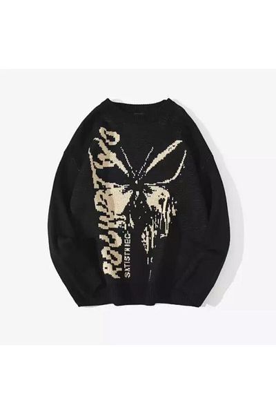 Köstebek Harajuku Streetwear Butterfly Oversize Sweatshirt