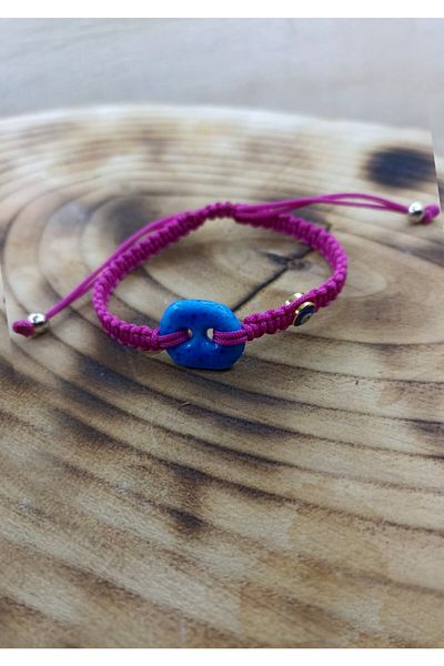 Nev Tasarım Süryani Adjustable Bracelet with Two Eyes