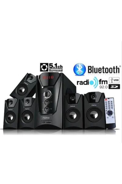 VOOKA Bluetoothlu 5 1 Dijital Ekran Radyolu Usb Ses Sistemi 5 1 Yüksek Ses Kalitesi Bass Güçlü