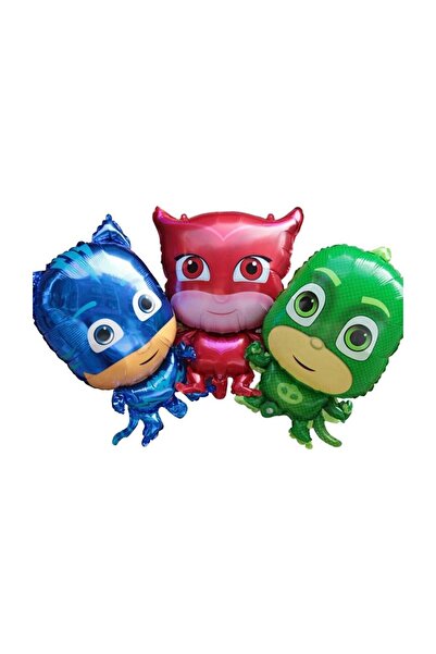 Parti dolabı Kedi Çocuk Kertenkele Baykuş Kız Folyo Balonu Seti,3 Lü Set