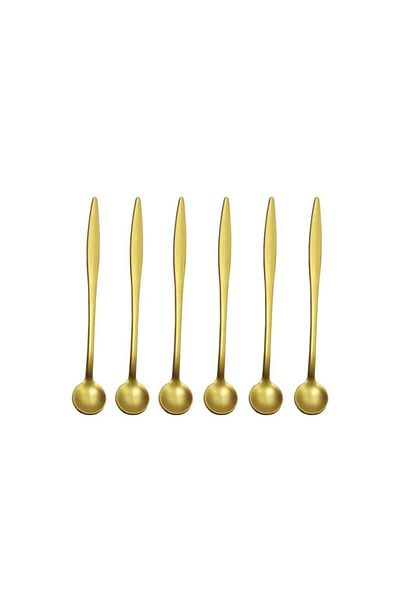 DESTİNO Orchid Matte Gold 6-Piece Tea Nescafe Spoon Des.6.o.t
