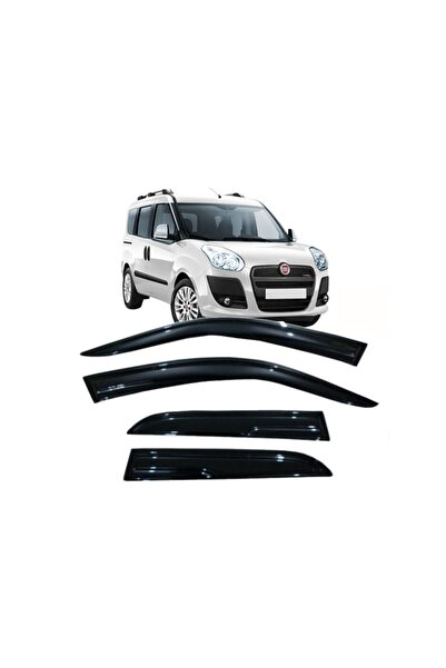 CARDANADAM Fiat Doblo 2012 Model Cam Rüzgarlığı 4lü Set Parlak Siyah Kendinde...