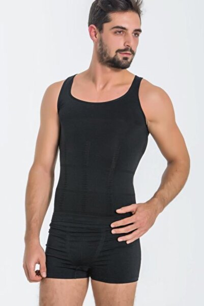 Miss Fit Tricou cu corset pentru bărbați, cu o mărime mai mică