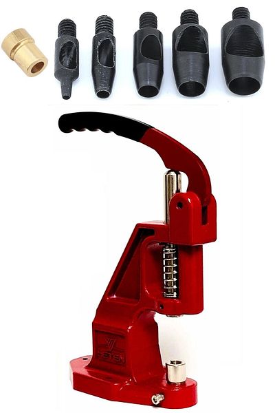 tuhafiyecimiz Tulumba Hand Press Bird Eye Punching Machine and 5 Different Molds