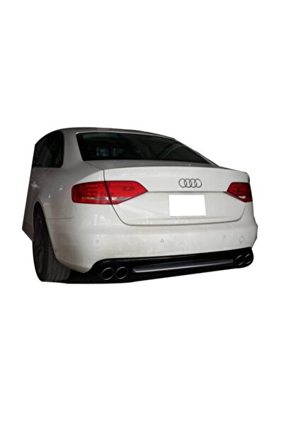 ps dizayn Audi A4 B8 2008 - 2012 S4 Arka Tampon Eki - Difüzör ( Plastik)